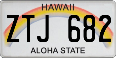 HI license plate ZTJ682