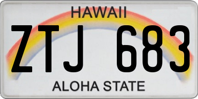 HI license plate ZTJ683