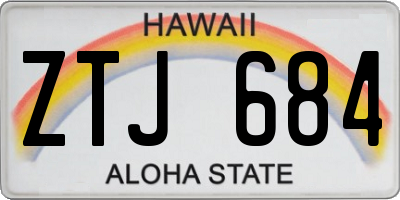 HI license plate ZTJ684
