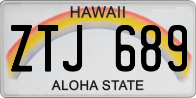 HI license plate ZTJ689