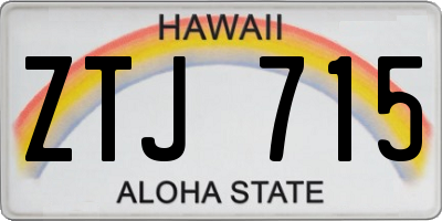 HI license plate ZTJ715