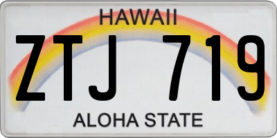 HI license plate ZTJ719