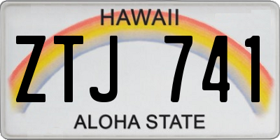 HI license plate ZTJ741