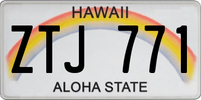 HI license plate ZTJ771