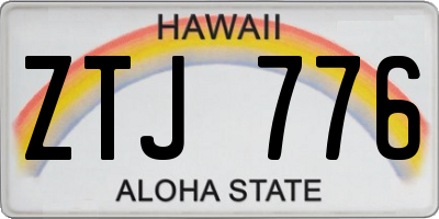 HI license plate ZTJ776