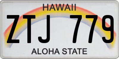 HI license plate ZTJ779
