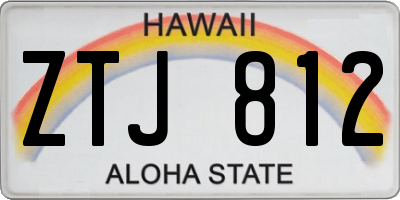 HI license plate ZTJ812