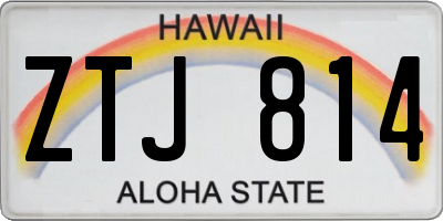 HI license plate ZTJ814