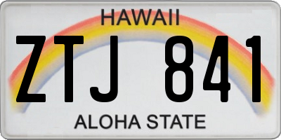 HI license plate ZTJ841