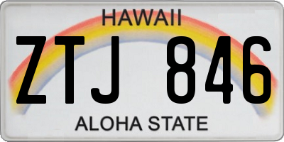 HI license plate ZTJ846