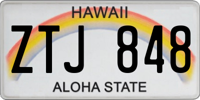 HI license plate ZTJ848