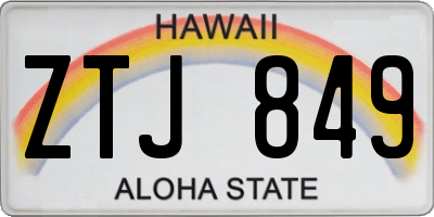 HI license plate ZTJ849