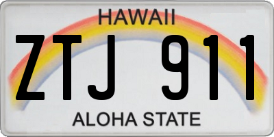 HI license plate ZTJ911