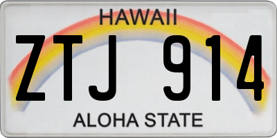 HI license plate ZTJ914