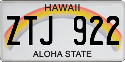 HI license plate ZTJ922