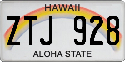 HI license plate ZTJ928