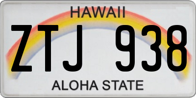 HI license plate ZTJ938