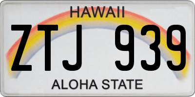HI license plate ZTJ939