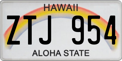 HI license plate ZTJ954