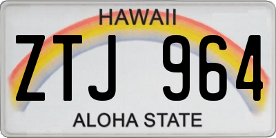 HI license plate ZTJ964