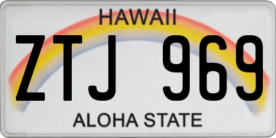 HI license plate ZTJ969