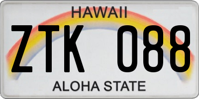HI license plate ZTK088