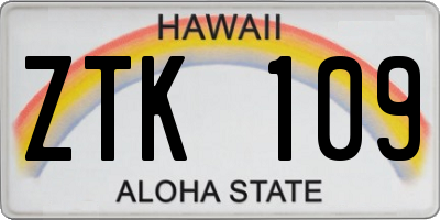 HI license plate ZTK109