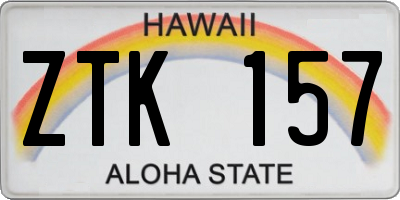 HI license plate ZTK157