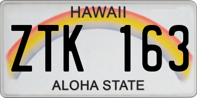 HI license plate ZTK163