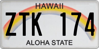 HI license plate ZTK174