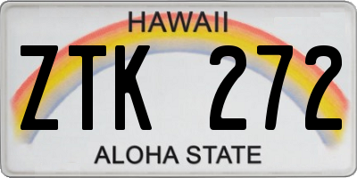 HI license plate ZTK272