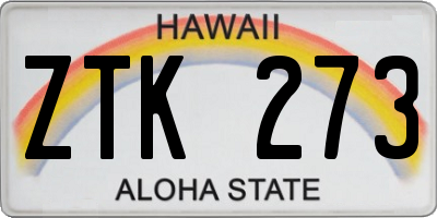 HI license plate ZTK273