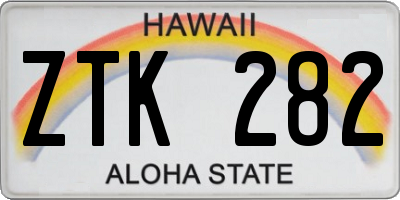 HI license plate ZTK282