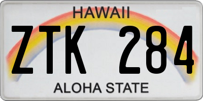 HI license plate ZTK284