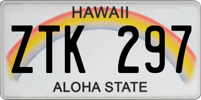 HI license plate ZTK297