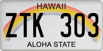HI license plate ZTK303