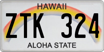 HI license plate ZTK324