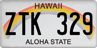 HI license plate ZTK329