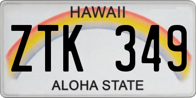 HI license plate ZTK349