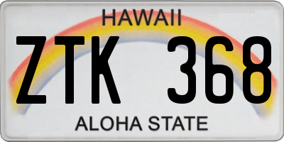 HI license plate ZTK368
