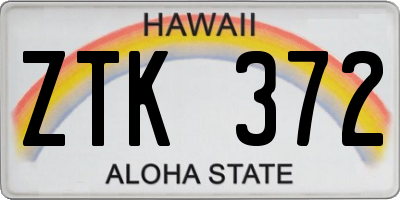 HI license plate ZTK372