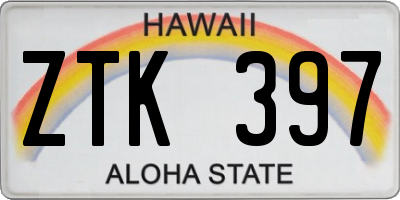 HI license plate ZTK397