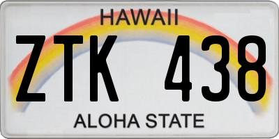 HI license plate ZTK438