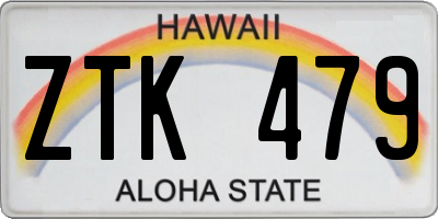 HI license plate ZTK479