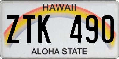 HI license plate ZTK490