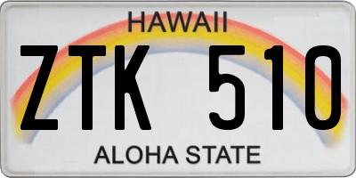 HI license plate ZTK510