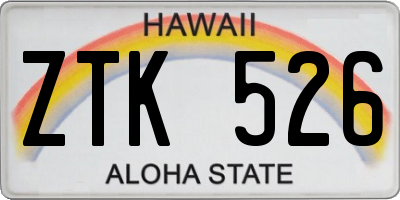 HI license plate ZTK526
