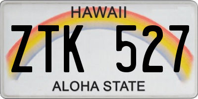 HI license plate ZTK527