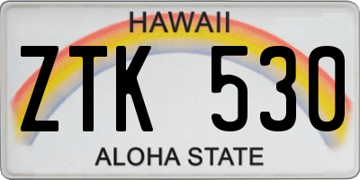 HI license plate ZTK530