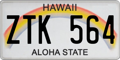 HI license plate ZTK564